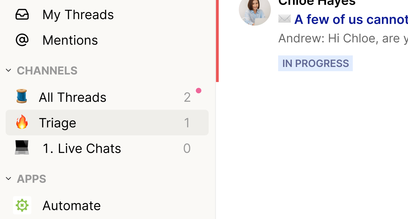 View notification preference options