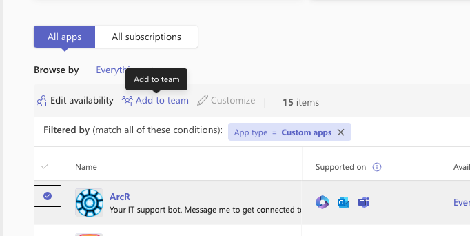 Thread Companion App located in the Manage Apps list