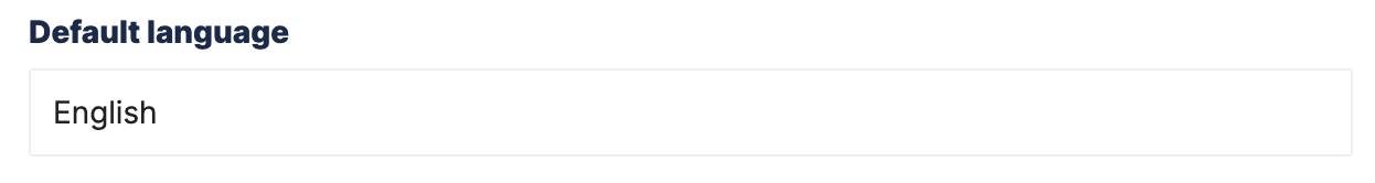 Default language selector on the Messenger settings page in the Thread Admin Panel