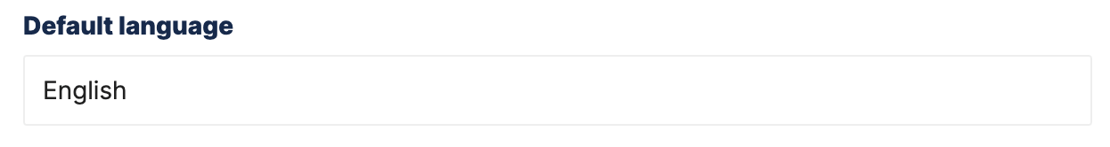 Default language selector on the Messenger settings page in the Thread Admin Panel