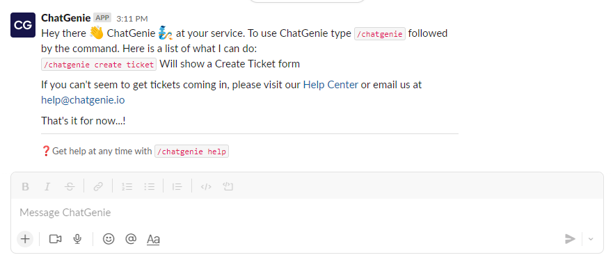 Testing the customer chat experience in the Slack sandbox