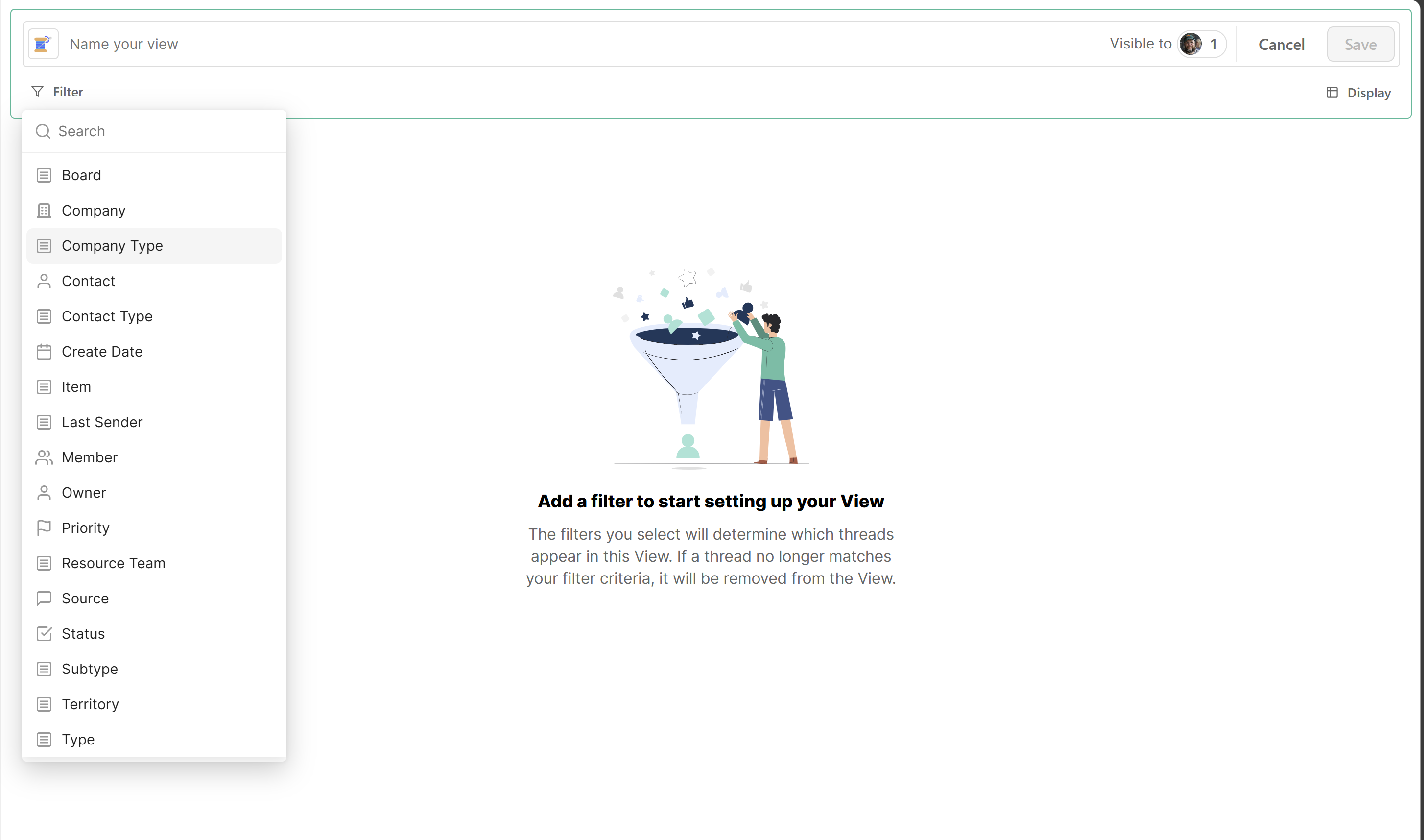 Naming the view and uploading an icon