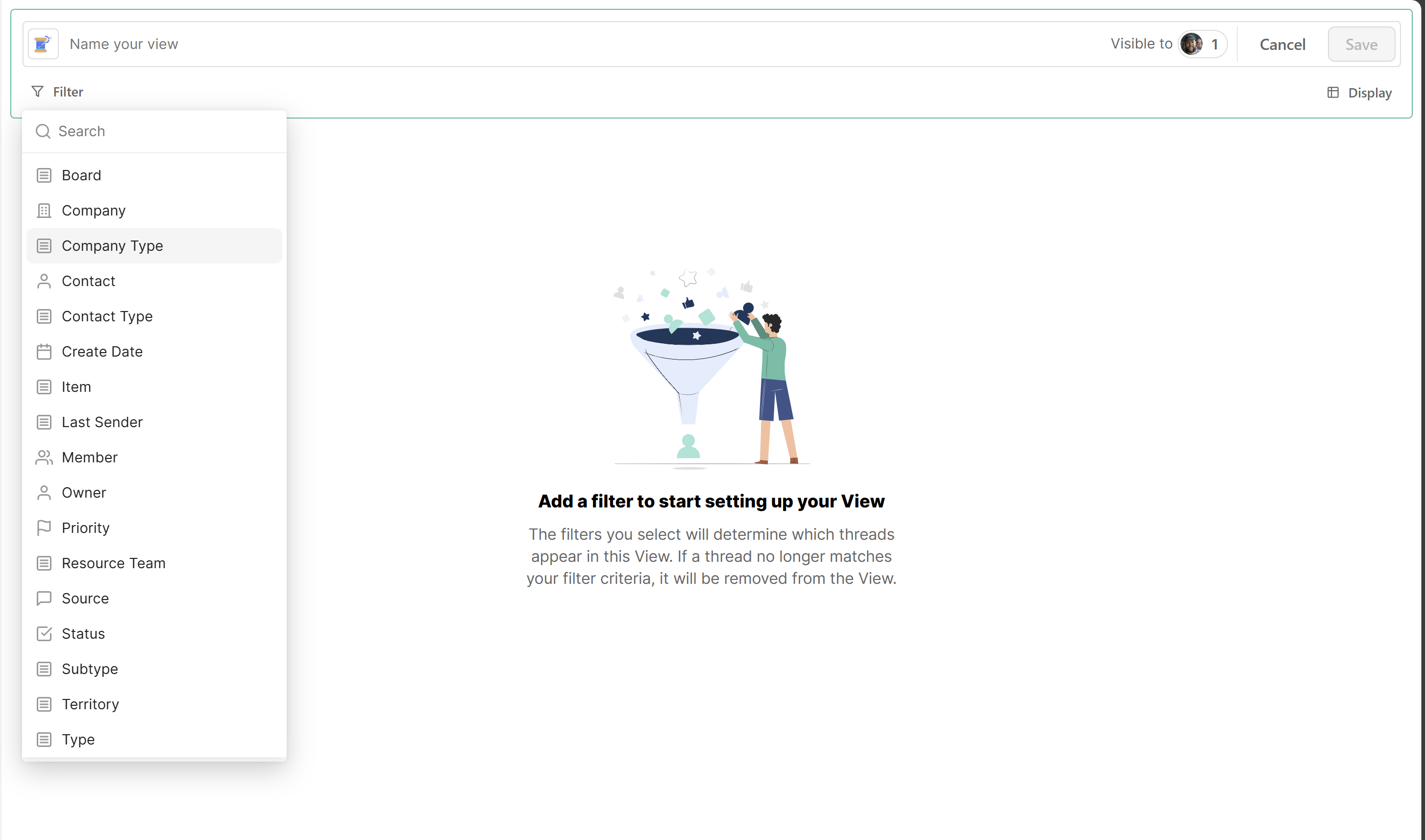 Naming the view and uploading an icon