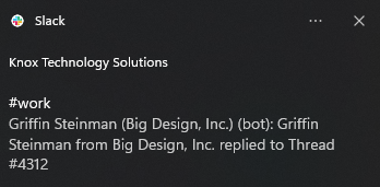 Assigned-owner notification in Slack