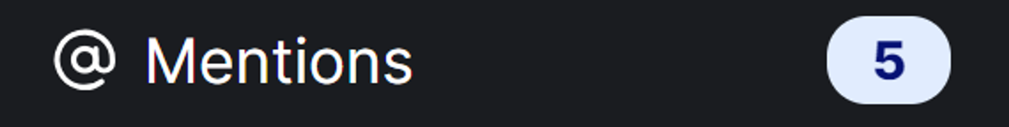 @ Mentions view