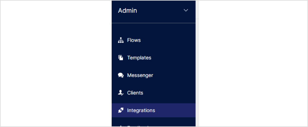 Thread admin panel Integrations section