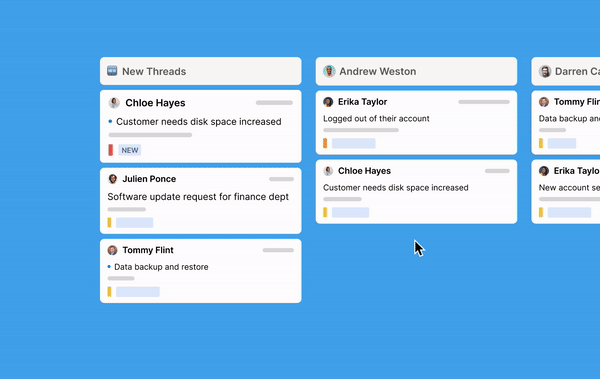 Animated overview of the Thread Planner interface