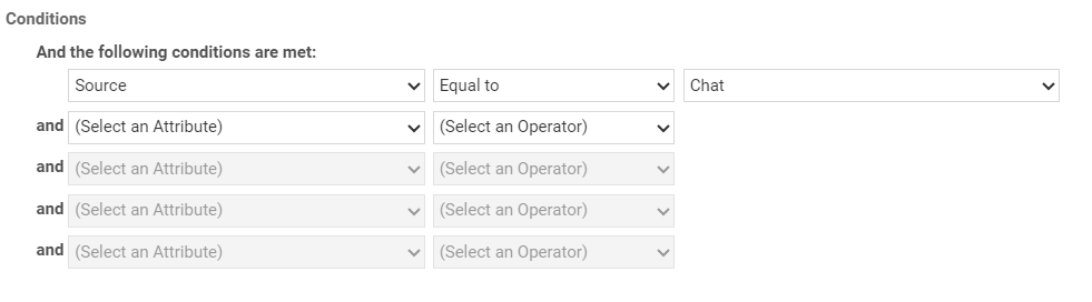 Workflow rule condition for suppressing chat emails