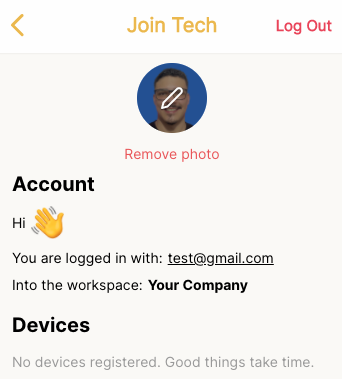 Uploading a new avatar in Messenger