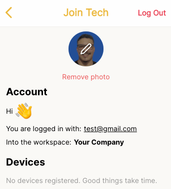 Uploading a new avatar in Messenger