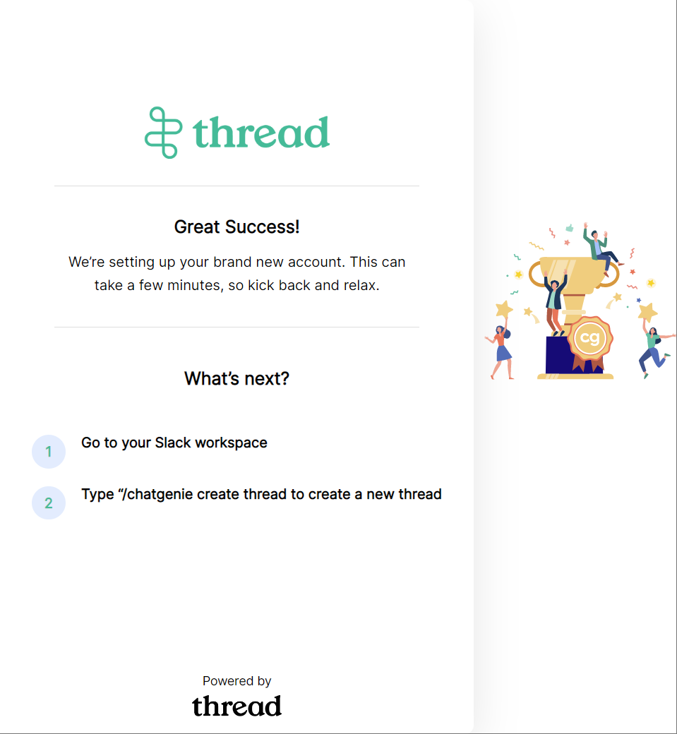 Successful deployment confirmation