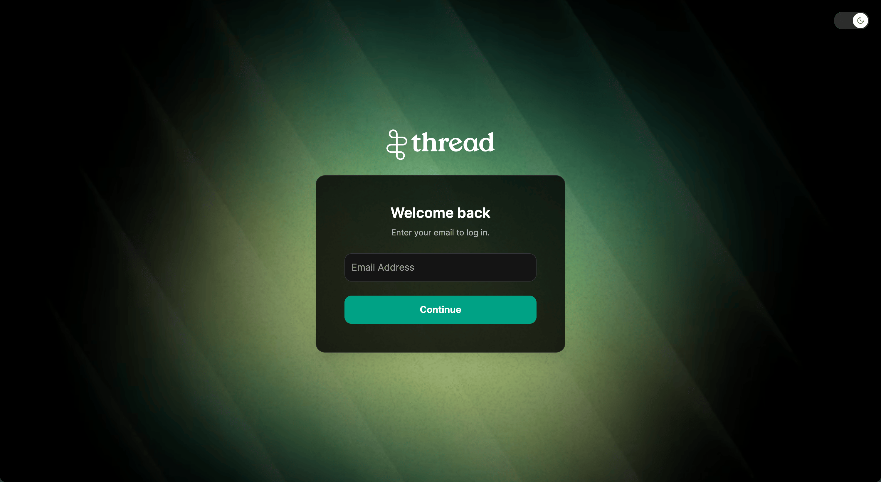 Thread workspace sign-up email entry screen