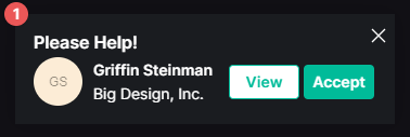 Non-live thread notification banner