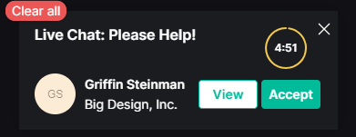 Live thread notification banner