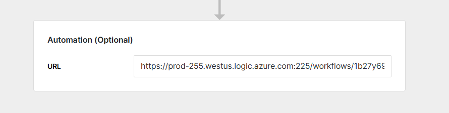 Automation URL field in the Magic Agent intent configuration