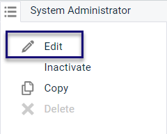 Edit option on a security level in Autotask