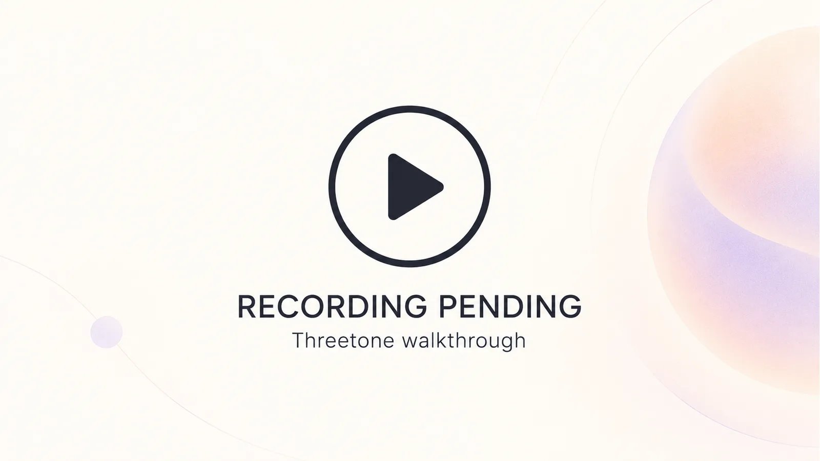 Recording pending for Configure environment values. No playable video is available yet.