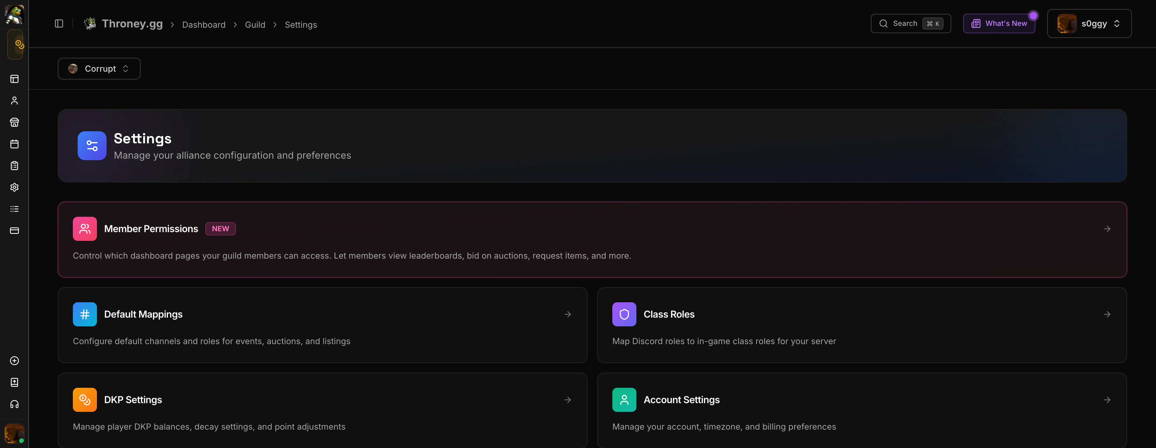 Settings Hub
