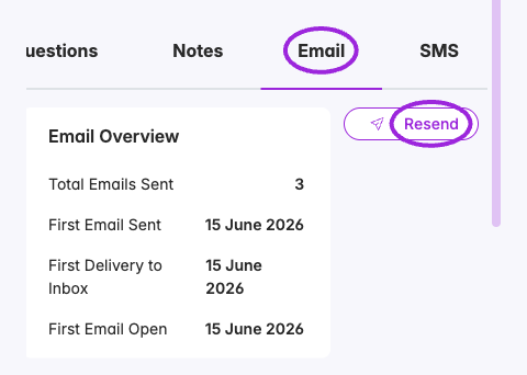 Email Overview with Email and Resend highlighted