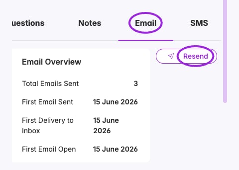 Email Overview with Email and Resend highlighted