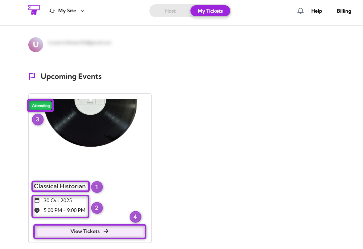 Viewing Your Tickets - Ticket Spot