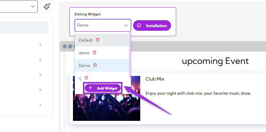 click-add-widget