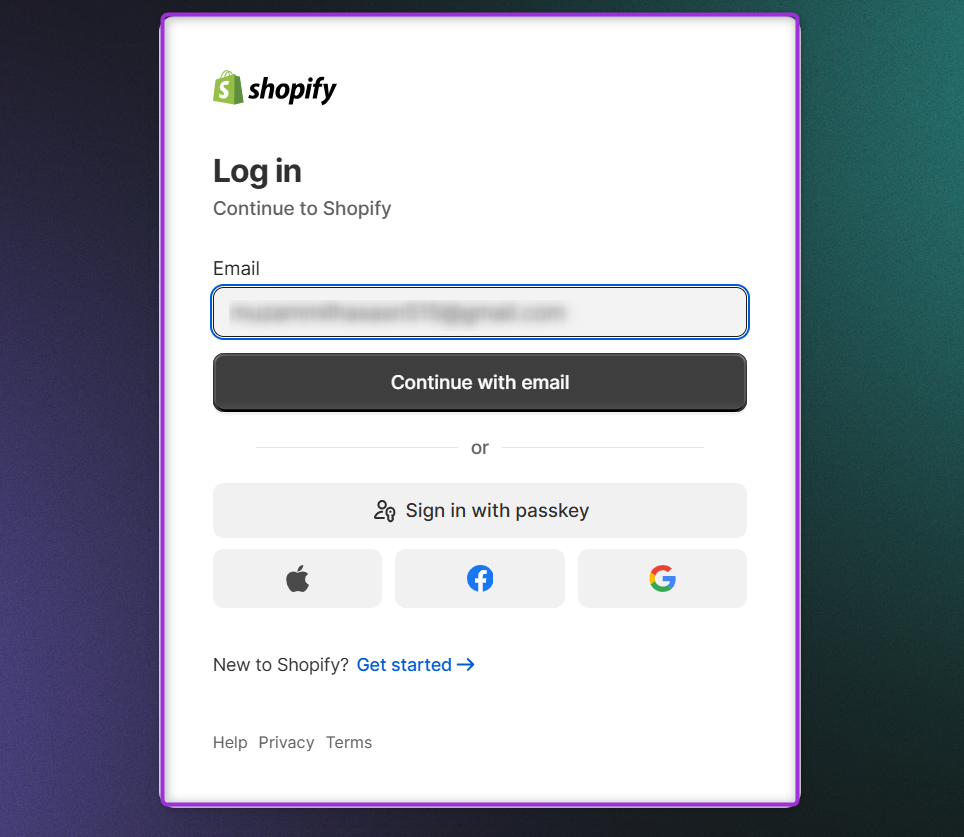 shopify-login