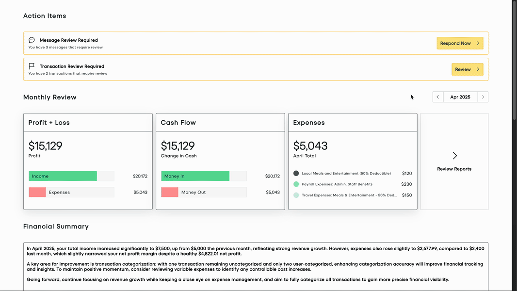 Financial Overview Demo