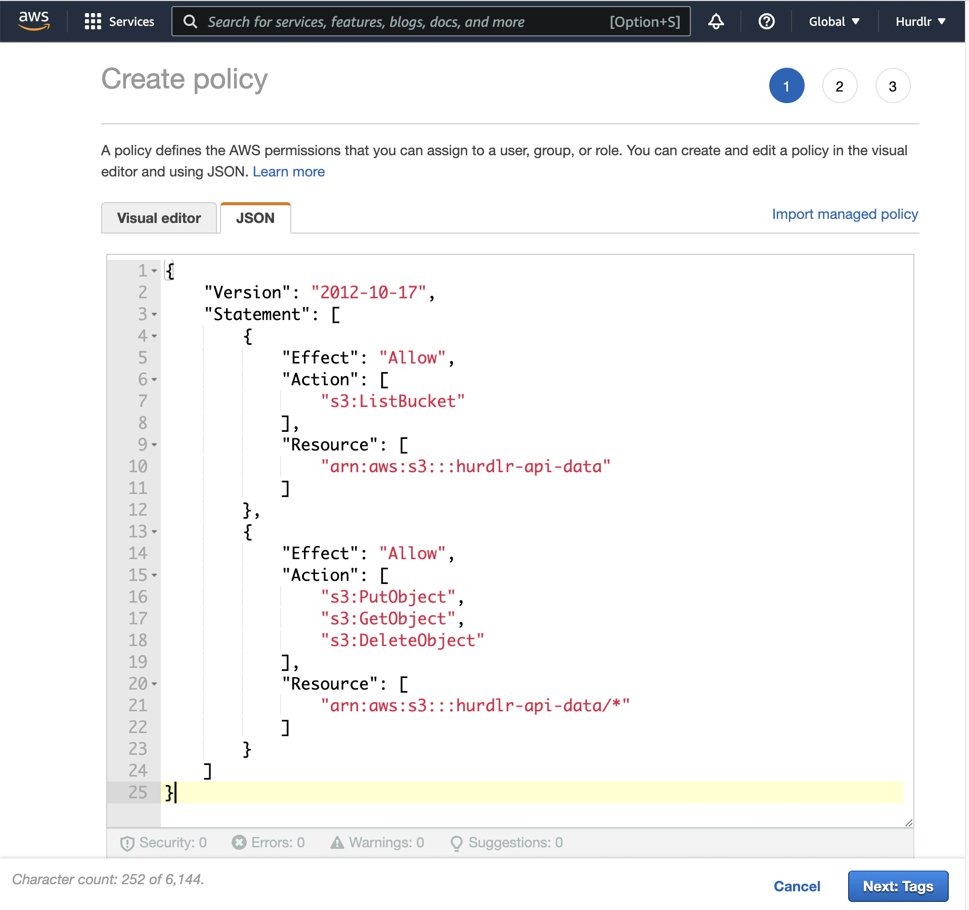 IAM Policy JSON