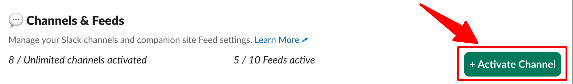 Activate Channel button