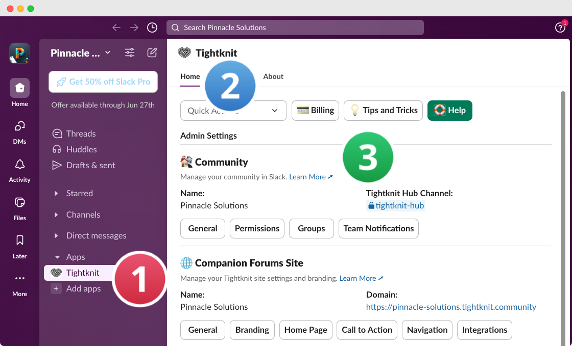 Slack App Workspace Select