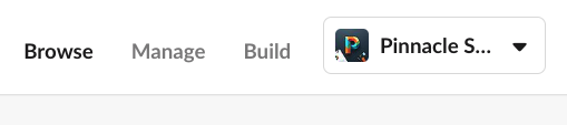 Slack App Workspace Select