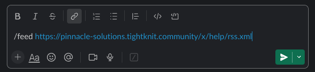 RSS Slack setup