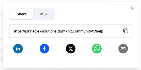 Share modal
