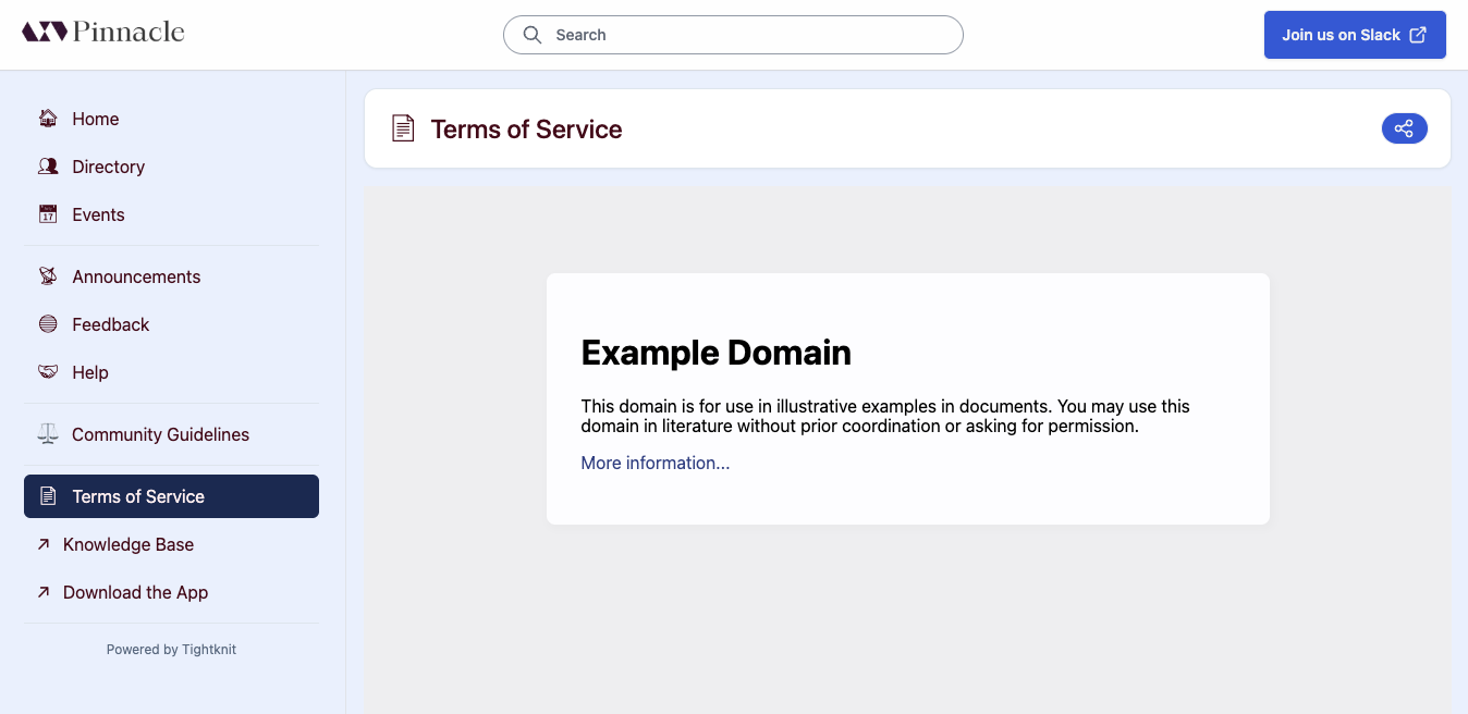 Internal Embedded Page