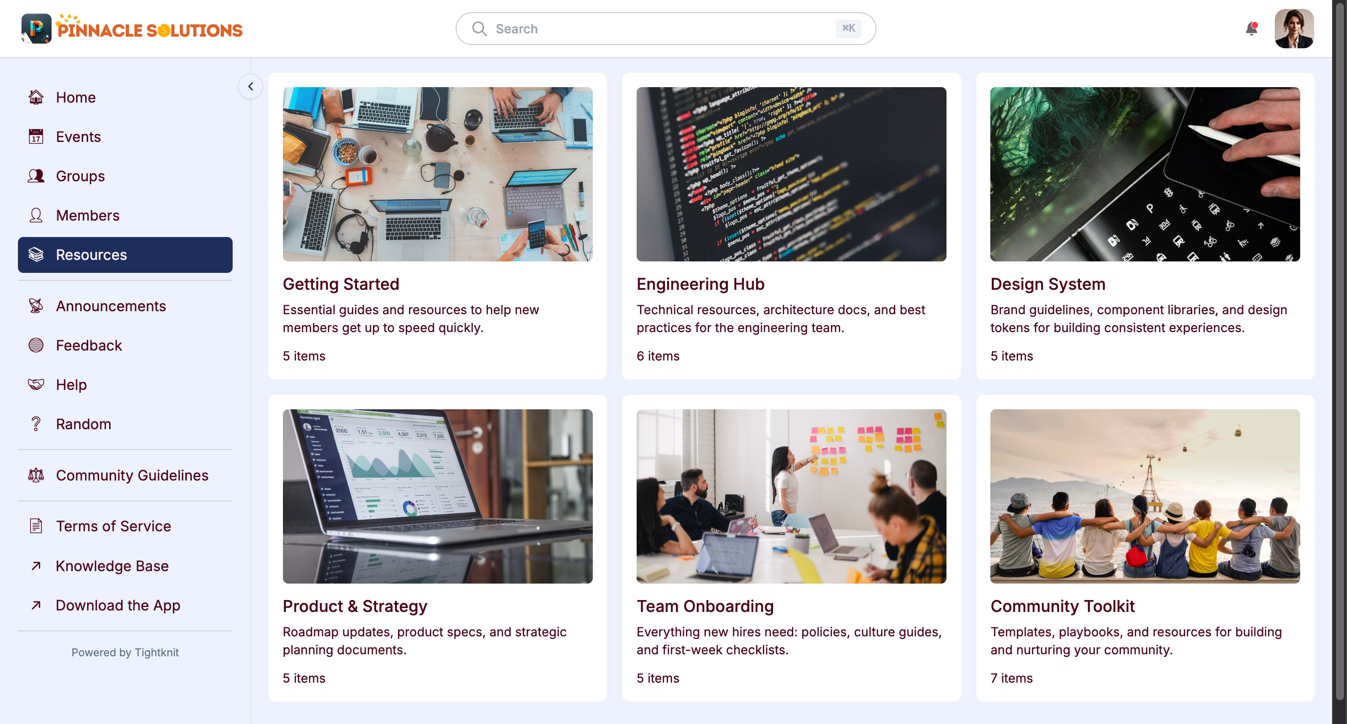 Collections page on the companion site