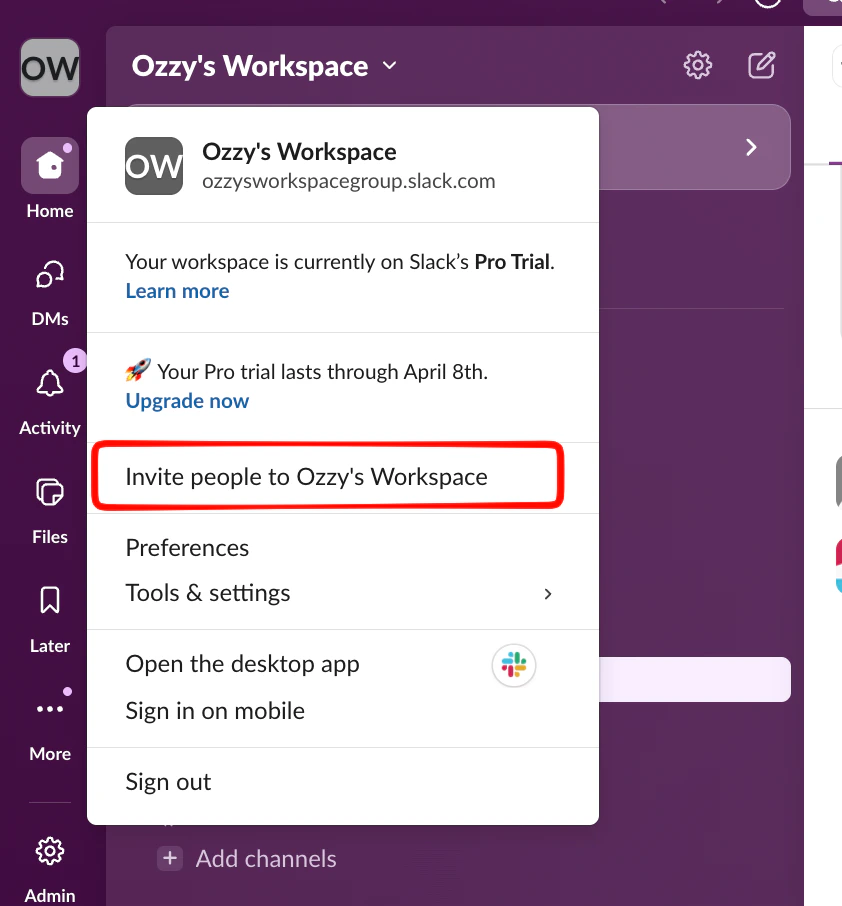 Invite new members from Slackbot