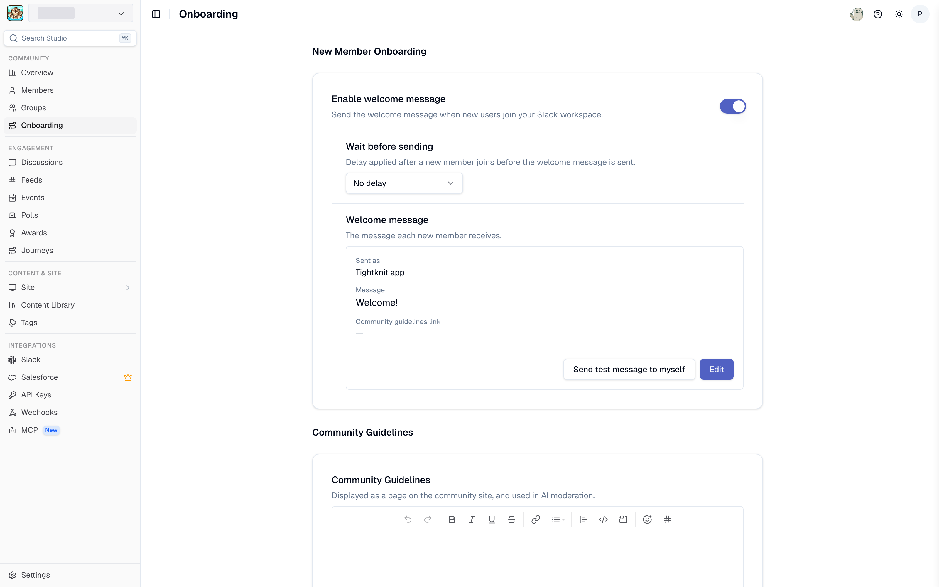 Community guidelines in Studio
