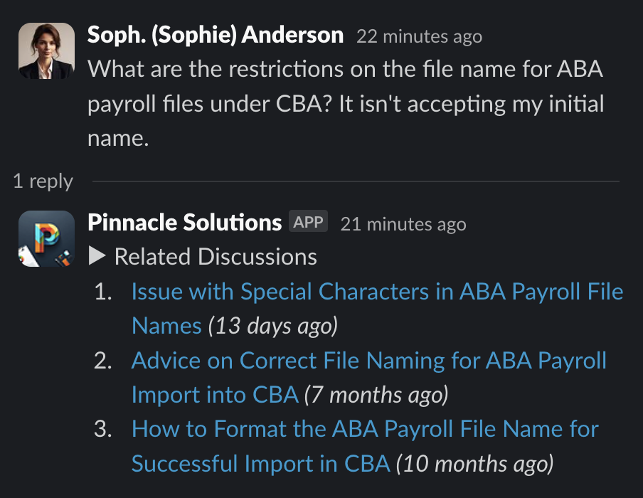 Related Discussions Agent message