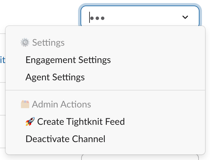 Channel Overflow Menu
