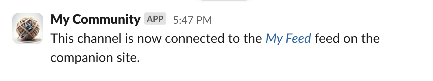 New Feed Channel notification