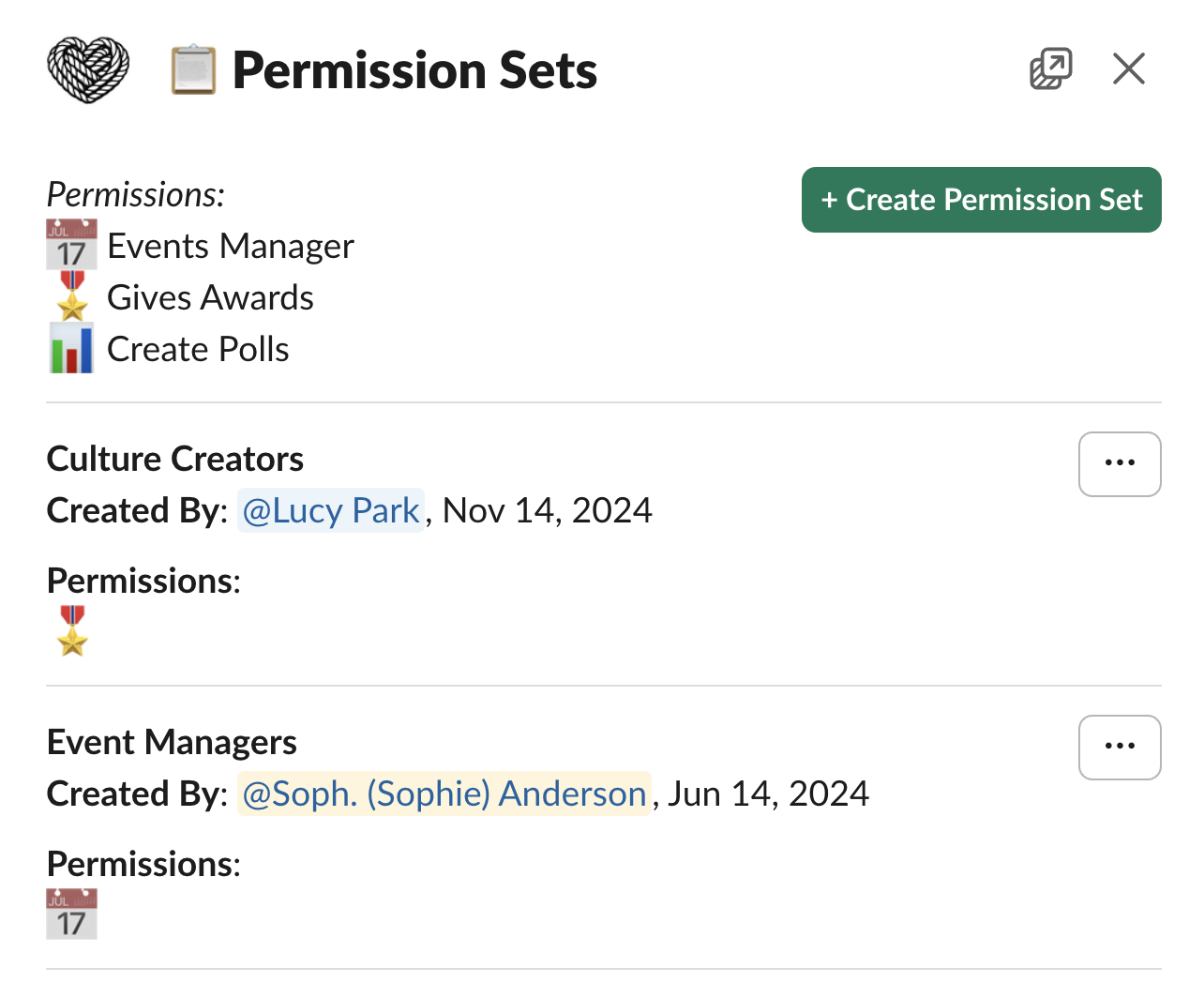 Permission Sets List
