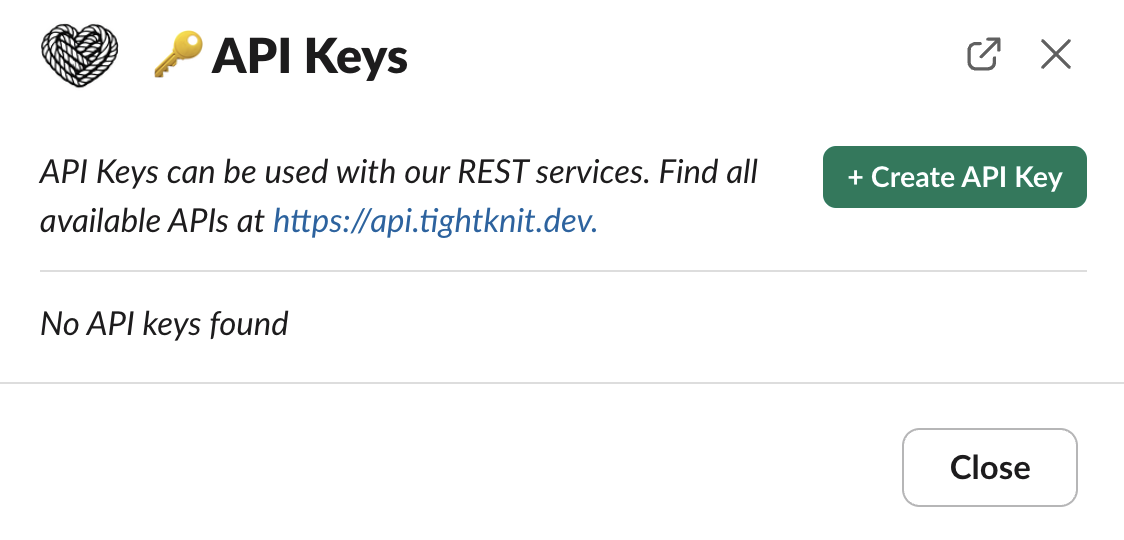 API Keys List