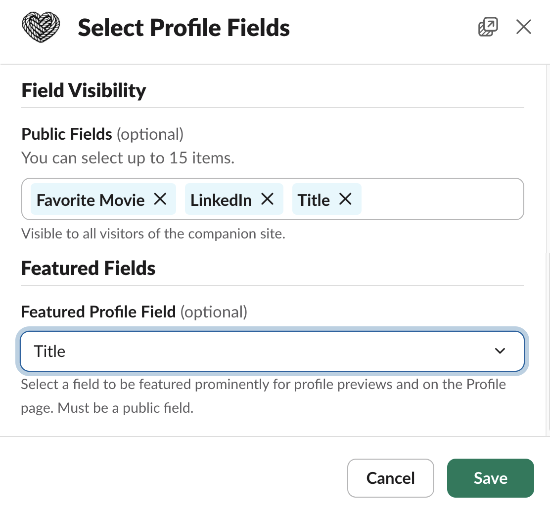 Tightknit Profile Fields Settings