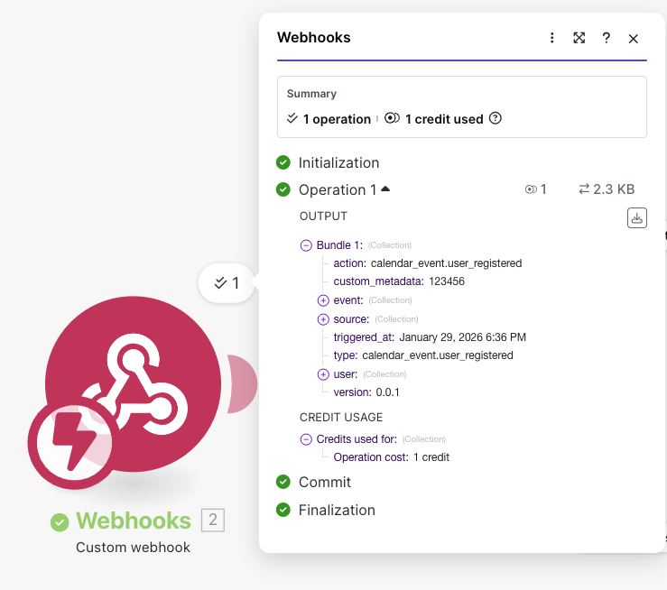 Make Webhook data