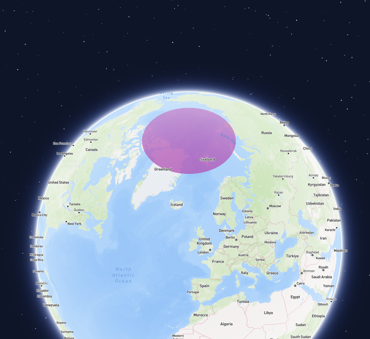 Polygon covering a pole