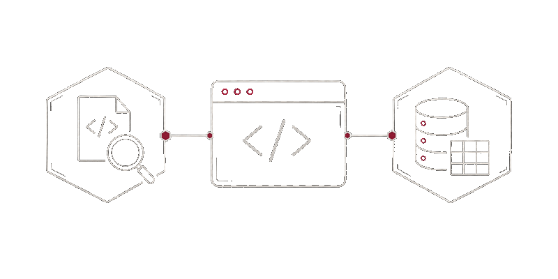 Developer terminal connected to code debugging and dataset tools