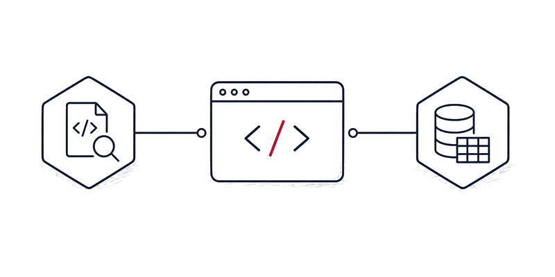 Developer terminal connected to code debugging and dataset tools