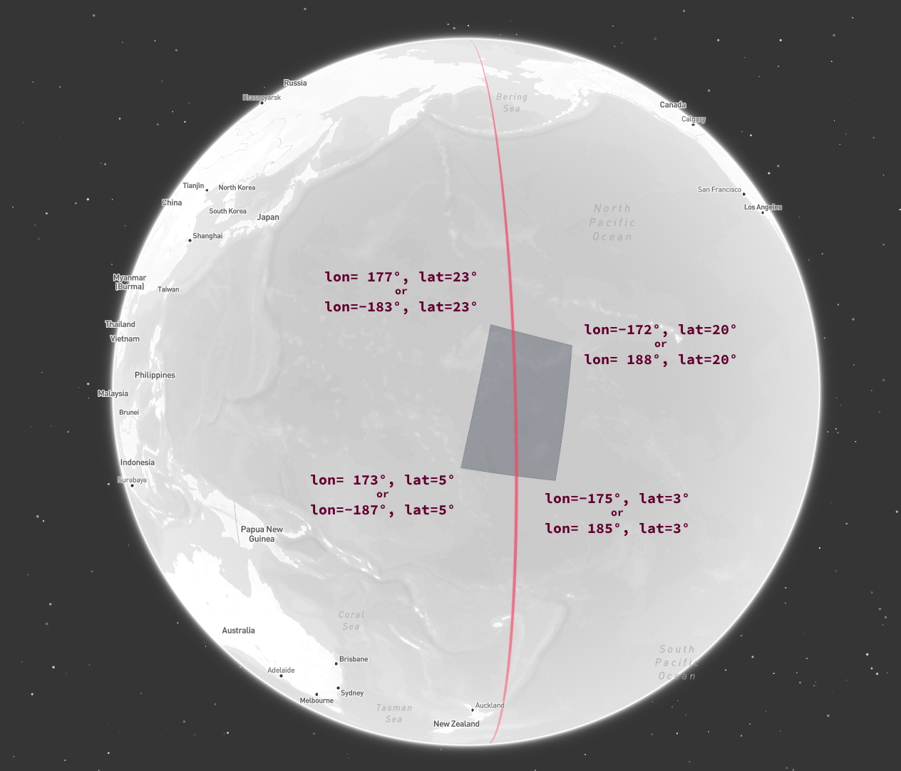 Polygon crossing the antimeridian