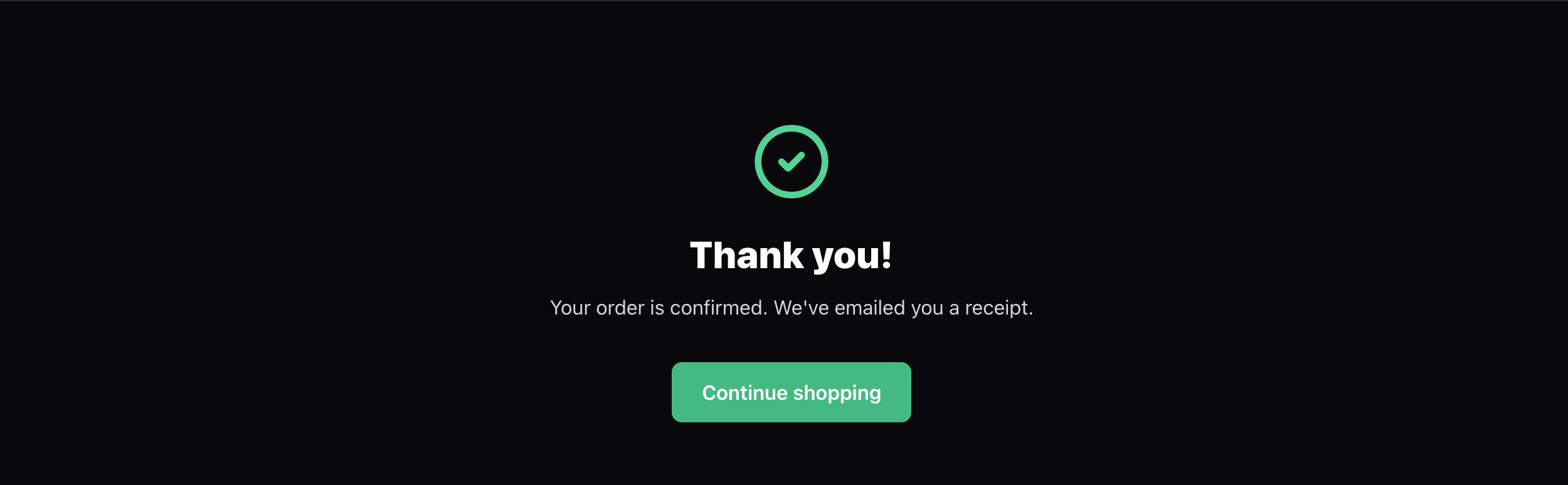 merch checkout page
